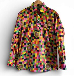 Vintage LIKE NEW 70s Obermeyer Psychedelic Wind Shirt Ski Pullover